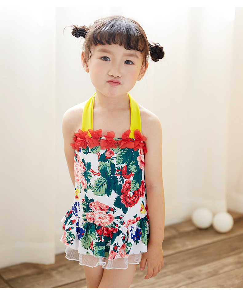 Đồ bơi cho bé gái kiểu váy liền thân công chúa kiểu quần bơi liền thân với kích cỡ bikini dễ thương - Bộ đồ bơi của Kid quần áo bơi cho bé gái