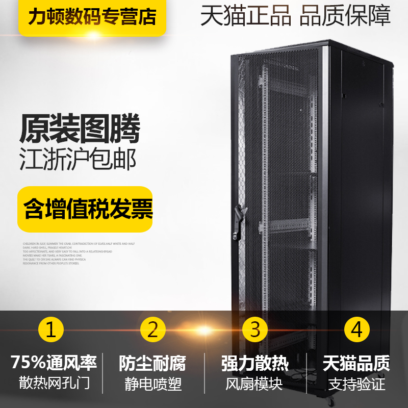 TOTEN G36642 Network Cabinet 42U Thickened Cabinet Switch Cabinet Grid Door Cabinet UPS Power Supply Totem Cabinet