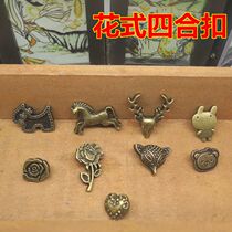 Fancy four-in-one buckle DIY leather art buckle button dark buckle handmade leather accessories