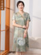 Jiangnan Story Mama-Kleid 2025 Sommer Neues High-End-Mami-Kleid mittleren Alters und älterer Menschen, edles, elegantes, leichtes, luxuriöses Mama-Kleid