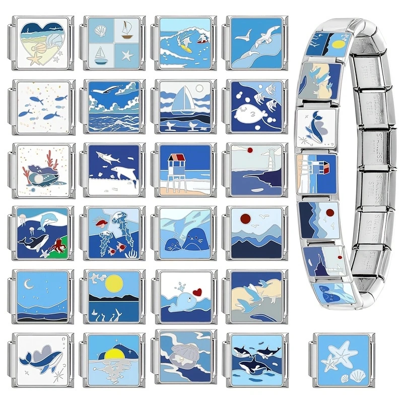 Italian Modular Bracelet Watch Strap DIY Detachable Splicing Jewelry Bracelet Couple Friend Birthday Gift New Style