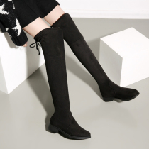 Over-the-knee boots boots nv xue zi qiu dong xue cotton-padded shoes female winter long thin boots stretch boots high flat shoes