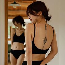 Big U-back beauty backless comfortable underwear Womens rimless bra Invisible beauty back bra net red explosion style suspender heart