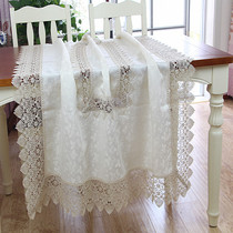High-grade water-soluble lace fabric Table cloth Jacquard cover cloth Coffee table cloth Pastoral tablecloth washable soft satin