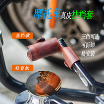 Spot Harei Motorcycle Universal Ride Hanging Shield Genuine Leather Check Jump Gear Shoes Protect Leather Cover Shoe Cover