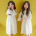 2020 mùa xuân dress New Hàn Quốc trắng ren áo dài váy fairy dress Big Child chúa váy trẻ em. 