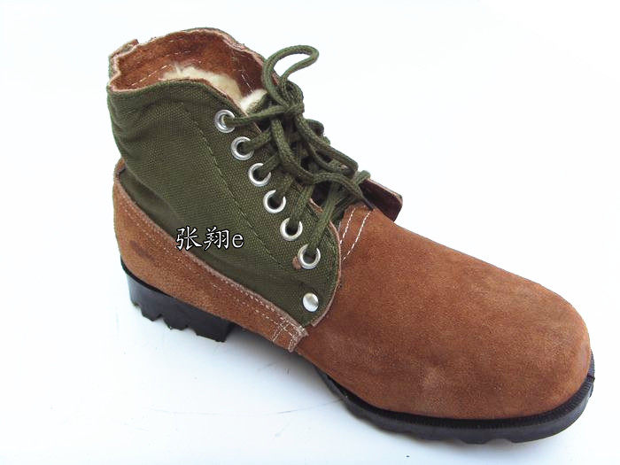 Bottes militaires pour homme en cuir - Ref 1399167 Image 4