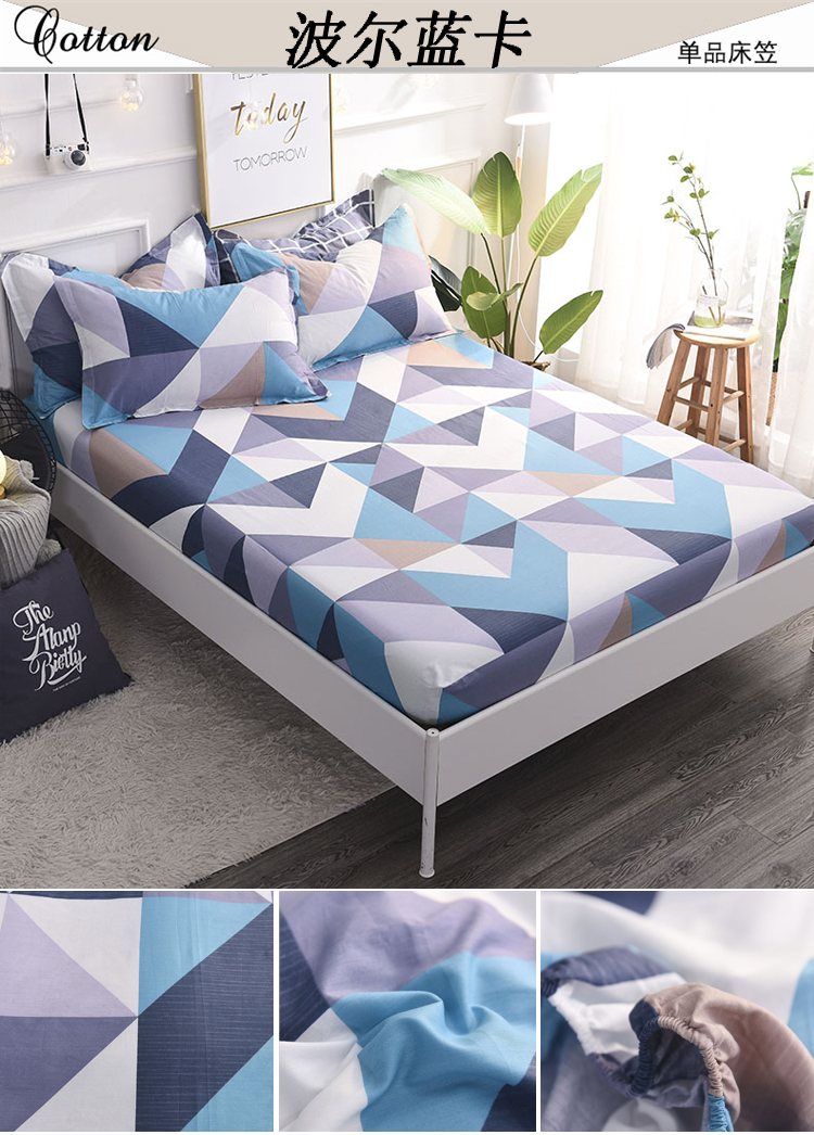 Giường cotton thủy ngân Khăn trải giường bằng vải cotton đơn Simmons mat bảo vệ chống trượt 1.5 / 1.8 m 1.2 - Trang bị Covers 	ga giường bo chun