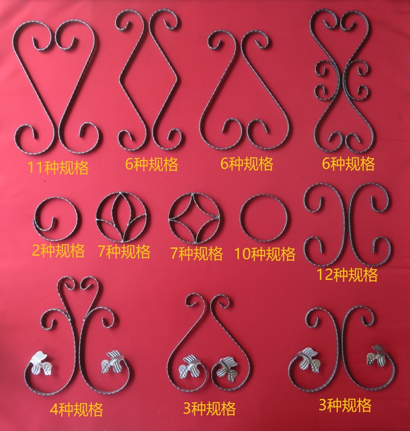 Casting stamping wrought iron accessories Daquan All kinds of flower stamping accessories Wrought iron circle professional custom processing wholesale