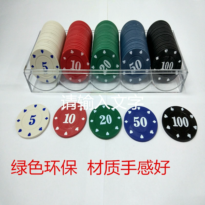 Texas Holdem Nhựa Chips Đặt máy Mahjong Mã tiền Thẻ Chip Trò chơi Coin Cờ vua Phòng đĩa - Các lớp học Mạt chược / Cờ vua / giáo dục