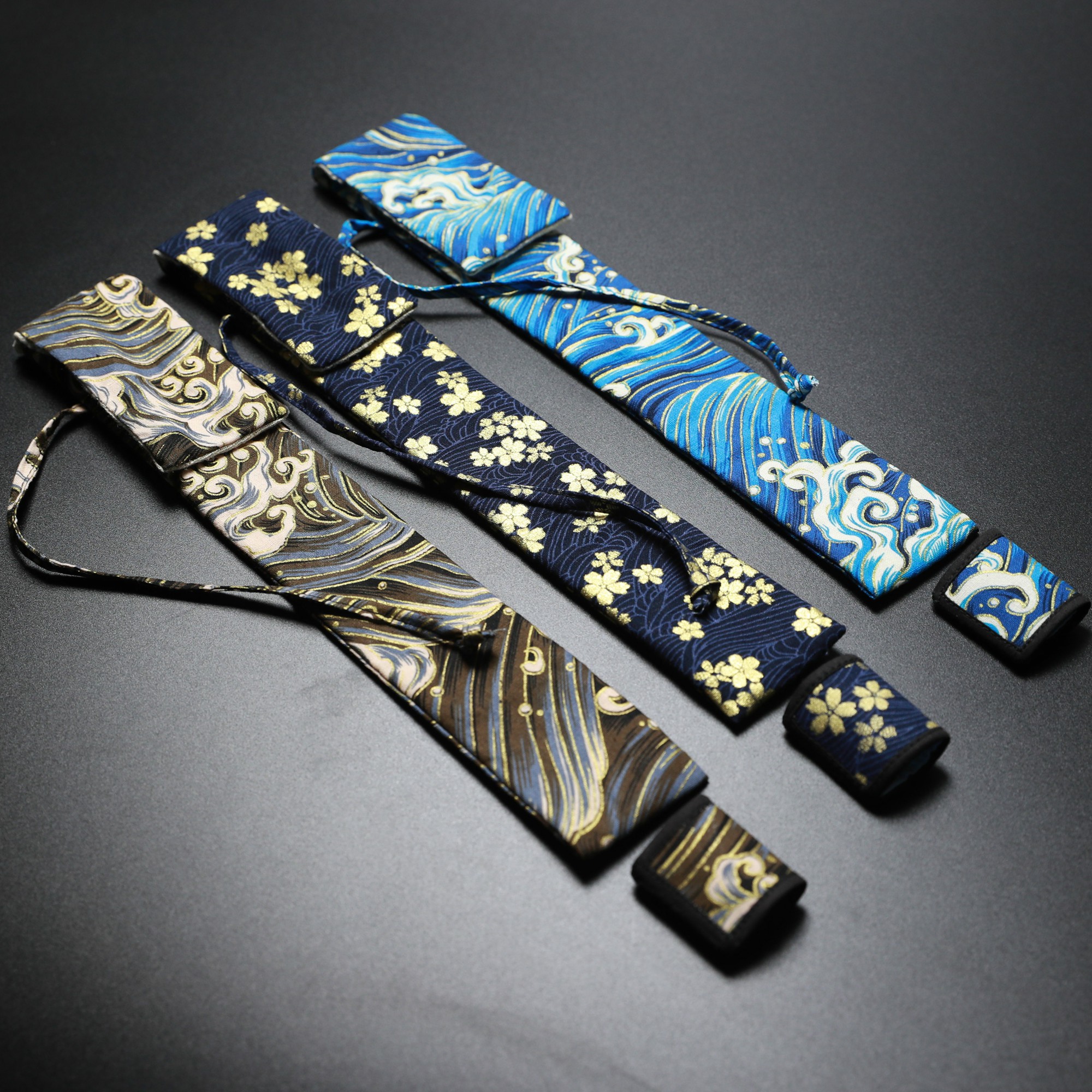 Cotton and linen fan bag Fan hoop 9 5 inch Wenwan folding fan fan bag Retro simple fan cover Fan buckle Folding fan storage bag