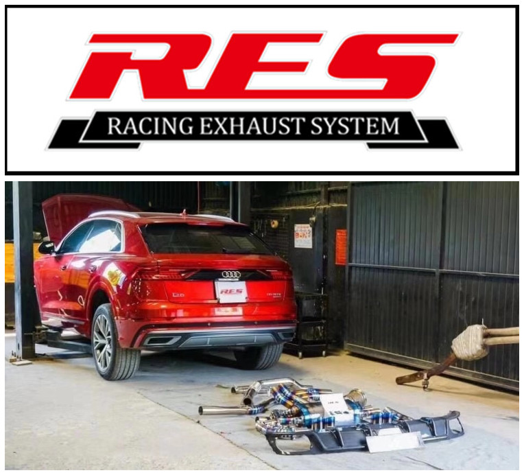 Audi Q8 retrofit upgrade RES full section head section mid-section titanium alloy stainless steel valve exhaust pipe roadster sound