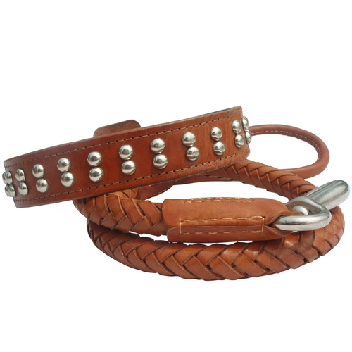 Бесплатная доставка апельсиновая кожаная тяга питомца Большая и средняя для собачья воротник