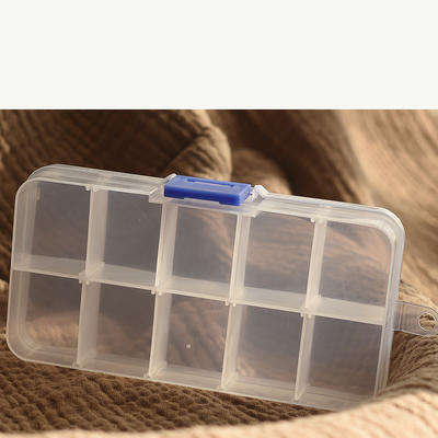 Small button storage box, plastic small storage box, detachable compartments, small parts storage, household transparent jewelry box