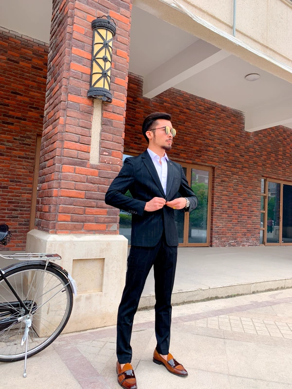 2019 mới Yue tùy chỉnh phần phù hợp với hai bộ - Suit phù hợp