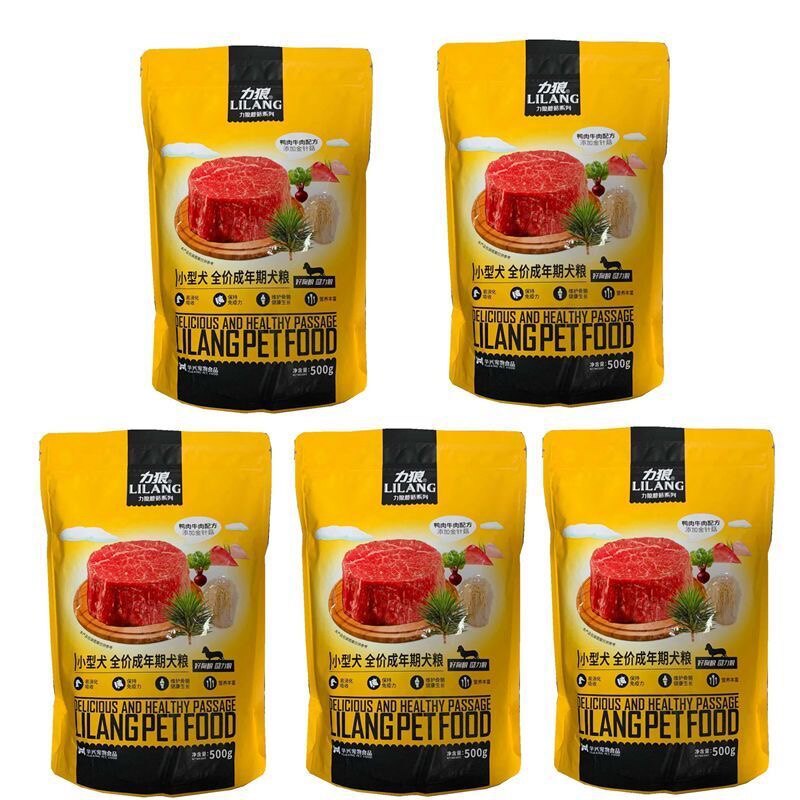 Li Wolf small dog grain full price dog food dog dog dog dog dog dog dog dog dog dog grain 500gX5 bag of VIP Teddy than bear