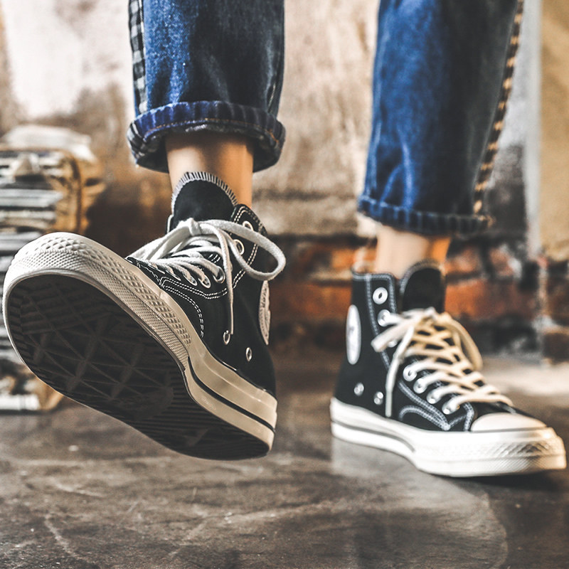 Martin boots men's autumn and winter British style short boots men's boots trend retro 1970s high-top canvas shoes