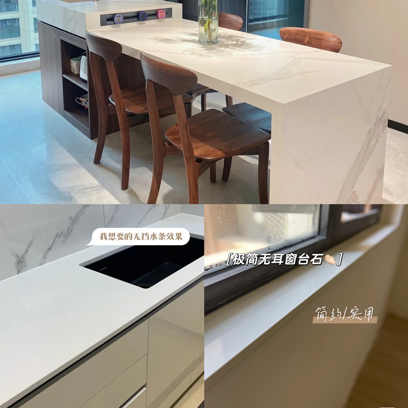 Shenyang custom-made natural marble bay window countertop gas stove coffee table bar countertop table top luxury stone custom