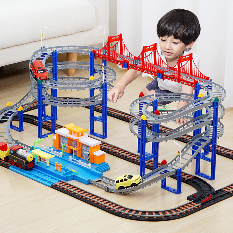 Lixin Soup Maz Small Train Suit Rail Experimental Elementary School Puzzle Primary 3-8 Male children Children's toy car