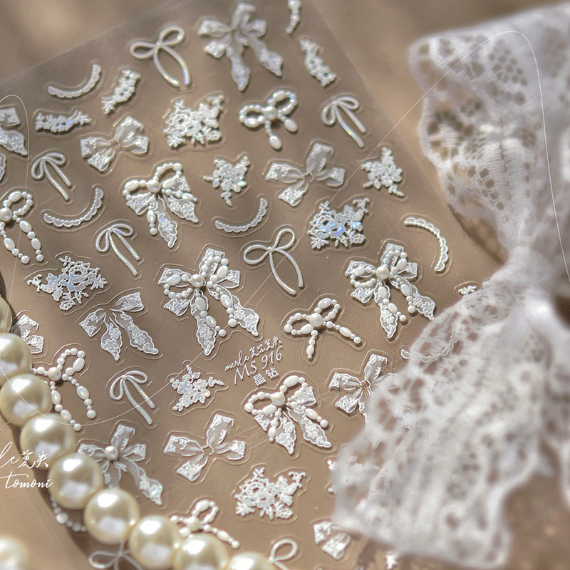 Ribbon Butterfly Crystal Diamond 3D Nail Art Stickers Tomoni Decoration for Nails, Computer, Phone Case iPad Stickers