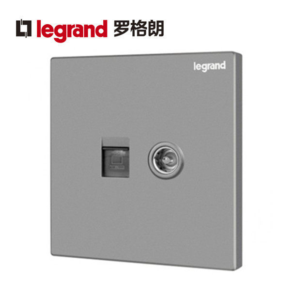 TCL Roglang Switch Socket K8 Comfort View Series Deep Sands Silver TV Computer Wired Internet Socket