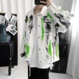 Джинсовая осенняя куртка для отдыха, свободный крой, в корейском стиле