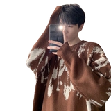 Мужской демисезонный свитер, трикотажная базовая приятная телу куртка, подходит для подростков, свободный крой