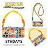 Apple Huawei silicone cartoon can be worn crossbody new style