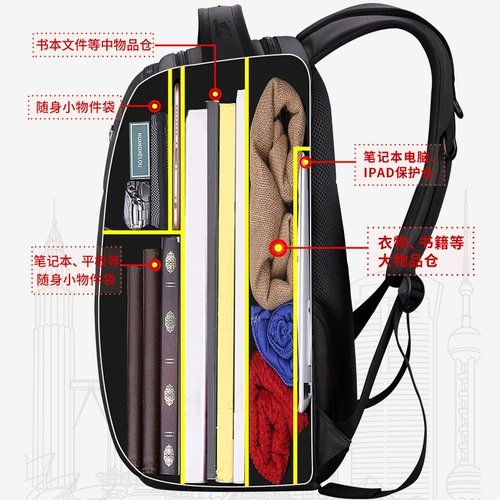 Septwolves, мужской вместительный и большой ноутбук для путешествий, школьный рюкзак для школьников, бизнес-версия, для средней школы, подходит для подростков