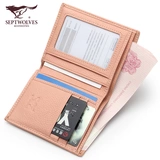 Septwolves, бумажник, сумка через плечо, короткий изысканный кошелек, картхолдер, из натуральной кожи