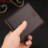 Septwolves, мужской бумажник, защитный чехол для водительских прав, картхолдер, из натуральной кожи, 2 в 1