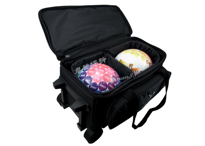 2017 new boutique 1680 DPBS bóng đôi drawbar bowling túi bowling bag hai túi bóng đen 	quả bóng bowling