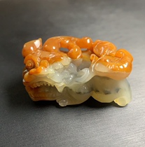 Natural Jade A cargo Yellow Dragon Jade overlord yin yang eye foot Jinsha men and women handlebar with certificate