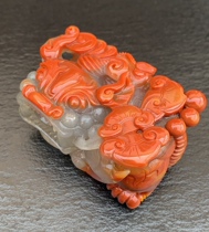 Natural Huanglongyu Collection carved overlord ornaments hand-held pieces Jinsha old material sent identification certificate