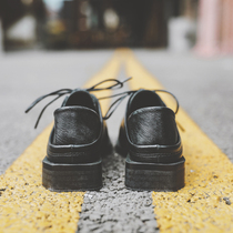 FXSO Fangxiang uncle 2021 autumn and summer two-wearing single shoes female thick heel low heel lace-up wild British style small leather shoes female