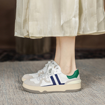 Genuine leather version FXSO square alley board shoes 2022 spring new 100 hitch slim casual little white shoes sneakers women