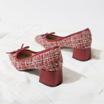 (fan welfare)shallow mouth lady single shoes womens 2021 new summer thick heel square head gentle medium heel high heels