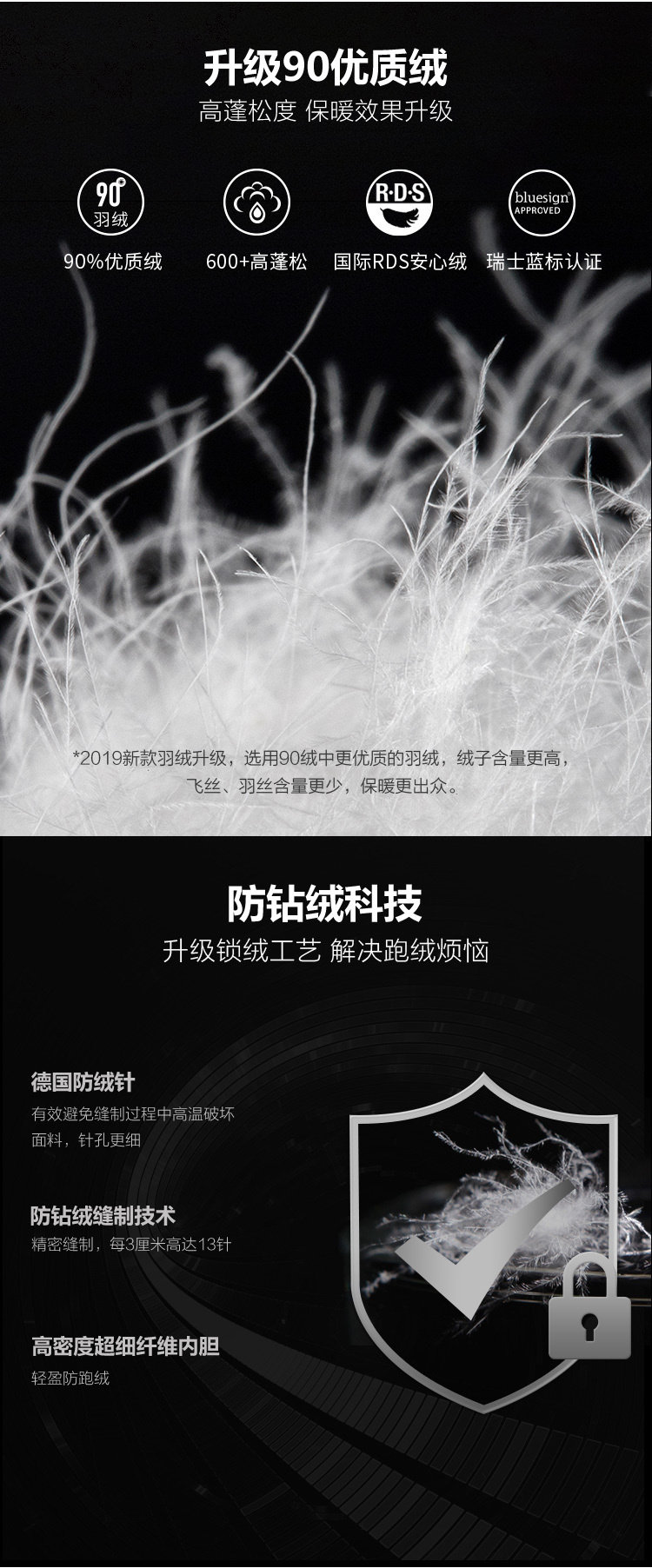 波司登 RDS认证600蓬90%绒 男士中长款羽绒服 图7