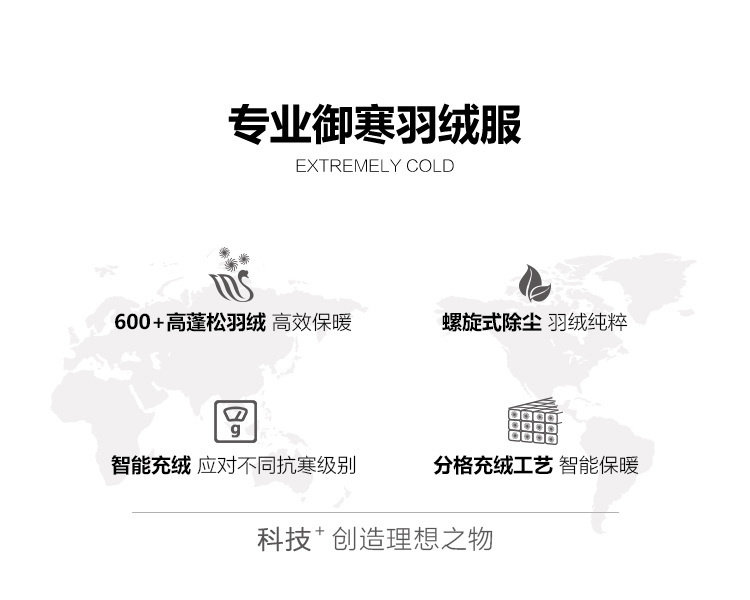 波司登 女士90%600蓬 加厚中长款 大貉子毛领羽绒服 图2
