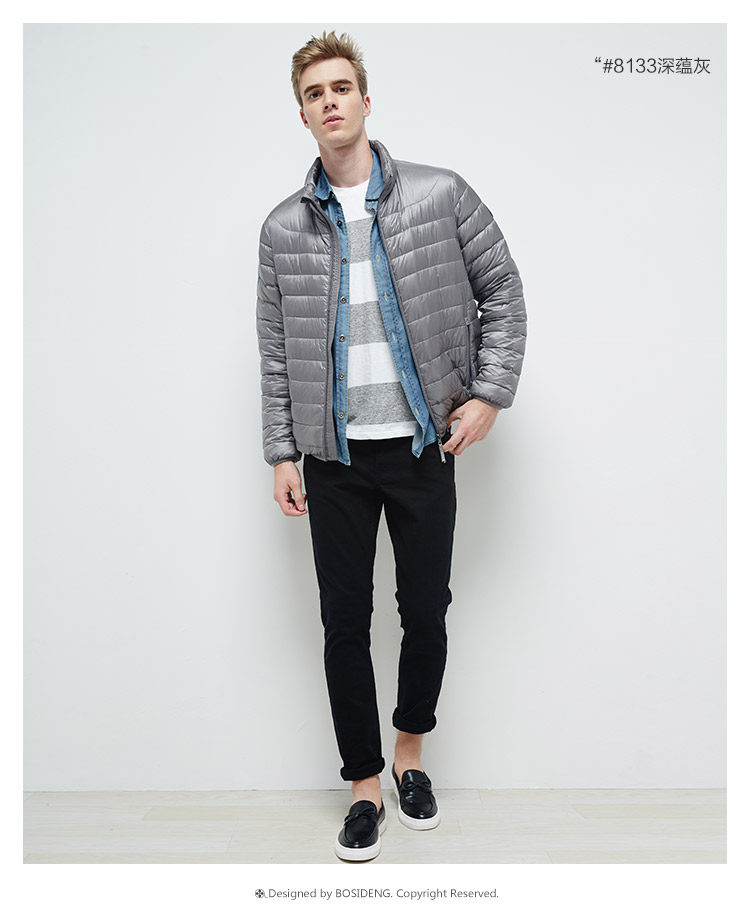 Blouson homme BOSIDENG    en Nylon - Ref 3120100 Image 40