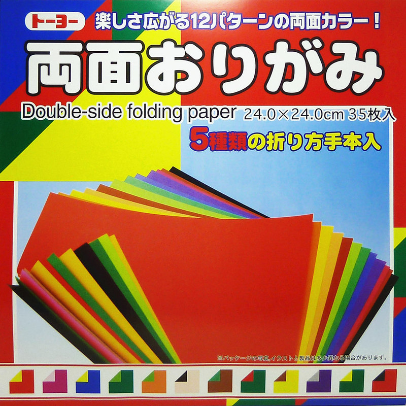 Tongyang Double-Sided Origami 24cm, Two Colors on Each Side, Japanese Original Imported Handmade Educational DIY Origami Tongyang Double-Sided Origami 24cm, Two Colors on Each Side, Japanese Original Imported Handmade Educational DIY Origami