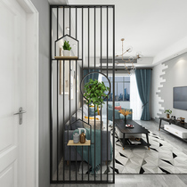 Nordic modern metal screen into the living room semi-stop decoration rack wash table toilet partition screen