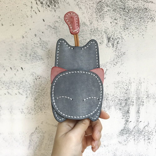 Кожаная ключница ручной работы, DIY, воловья кожа, из натуральной кожи