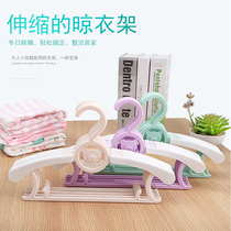 Childrens hangers childrens babies newborn hangers baby clothes hangers telescopic multi-function clothes support drying racks household