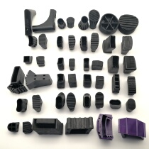 D-type Square herringbone ladder foot cover Aopeng aluminum alloy ladder foot rubber household ladder wear-resistant non-slip rubber foot pad