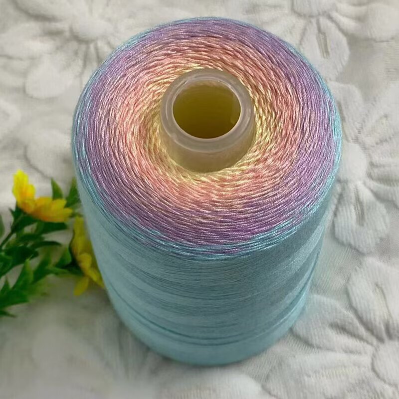 Special Offer 0.5kg Pearl Lace Gradient Rainbow Pure Cotton Mercerized Cotton Yarn Crochet Shawl Knitting Short Sleeve Baby Yarn