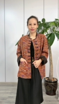 Yichen Liangpin Xiangyunsha NXYS tussah silk jacket Wanfodian top 1242551 button slightly defective