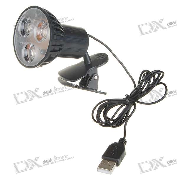 Ultra-bright USB clip light USB table lamp USB eye protection lamp rotatable 3 LED light USB powered