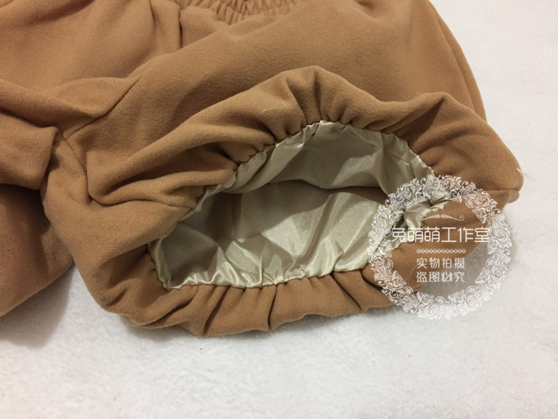Gửi tóc bóng đuôi nhỏ Cô gái dễ thương nở quần màu len tinh khiết Quần short mềm mại chị đại học gió bí ngô quần mùa thu đông bộ đồ mặc nhà mùa hè