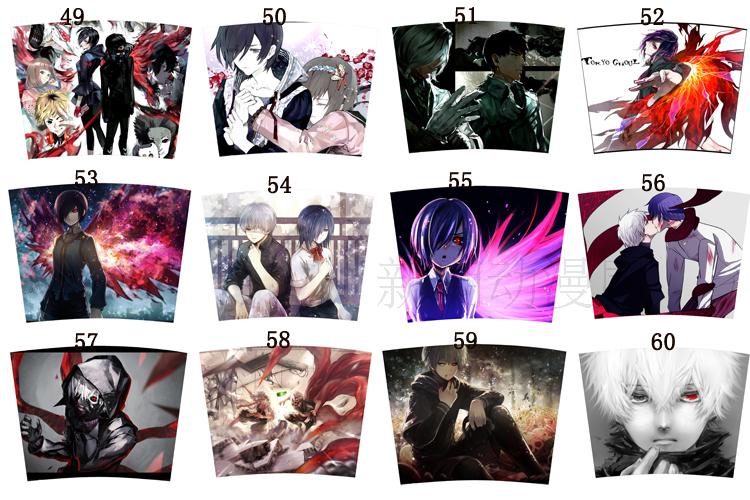 Tokyo Ghoul thể loại ly cách nhiệt của nước có thể được tùy chỉnh nghiên cứu gỗ hoạt hình Kirishima Đồng Hồng vận chuyển cartoon vàng xung quanh hình sticker đồ ăn